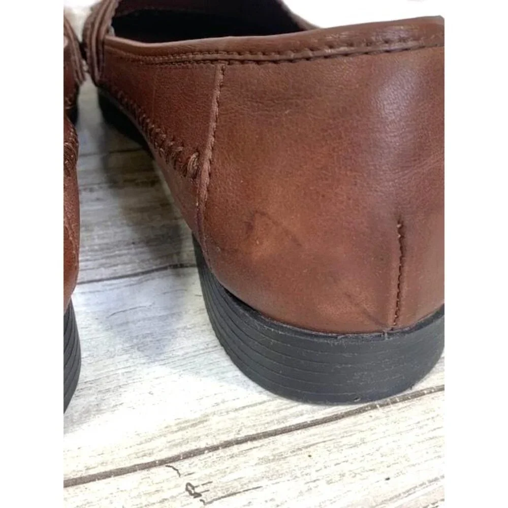 Giorgio Brutini Men's Weaver Brown Leather‎ Loafers with Kilti Tassels Size 9M